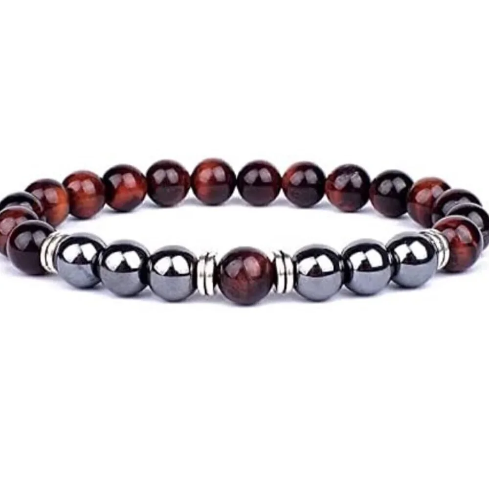 TIGER EYE BRACELET GEM BEAD BRACELT UNISEX